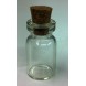 Bottiglietta vetro mini tappo sughero 1x1,7cm conf. 10pz